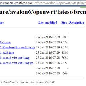 Avalon 6 Firmware Update Page