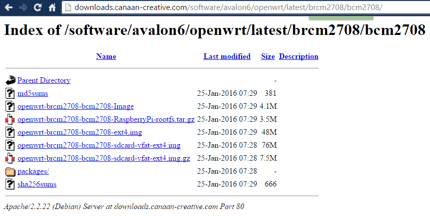 Avalon 6 Firmware Update Page