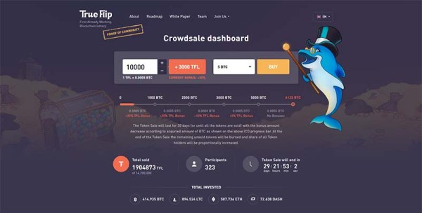 TrueFlip ICO screenshot