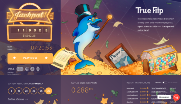 TrueFlip Lottery screenshot