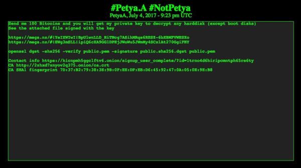 Petya re-emerges