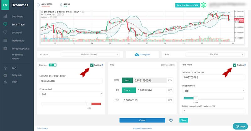 Trailing Stop Loss and Trailing Take Profit.