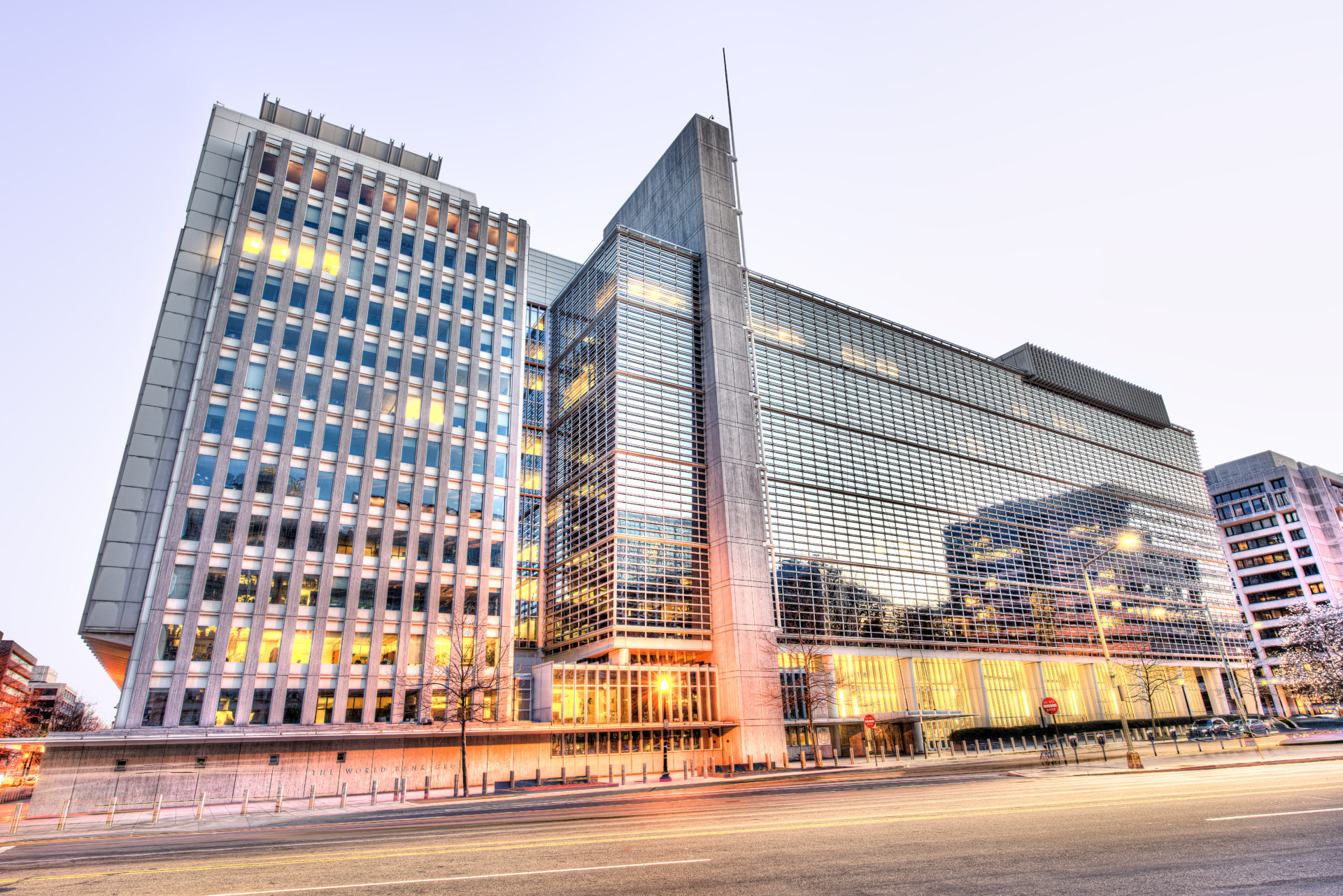 World Bank in the evening.