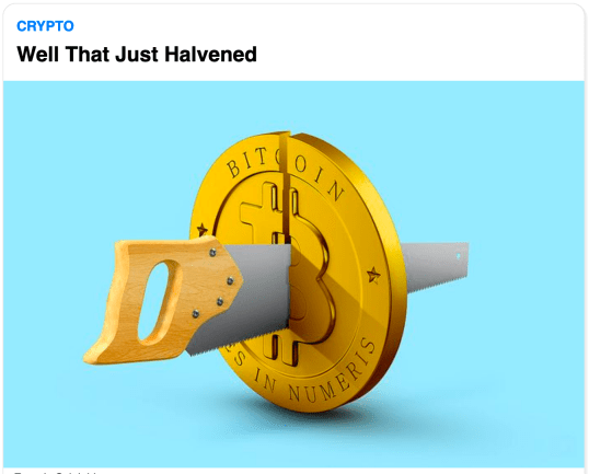 bitcoin halving newsletter headline