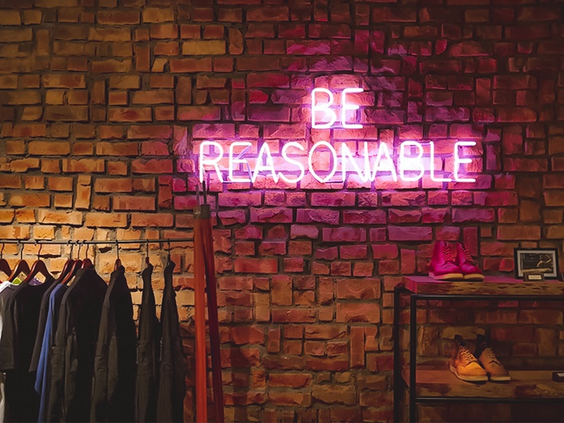 Dame Dash, Be Reasonable neon sign