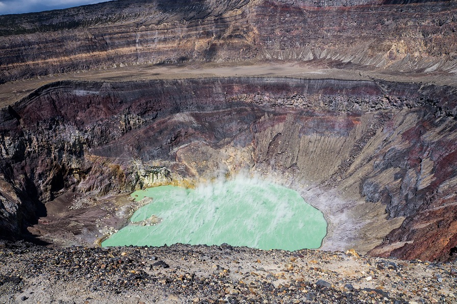 Geothermal Energy, a volcano crater in El Salvador