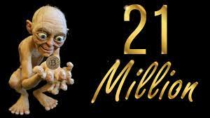 Gollum holding a bitcoin