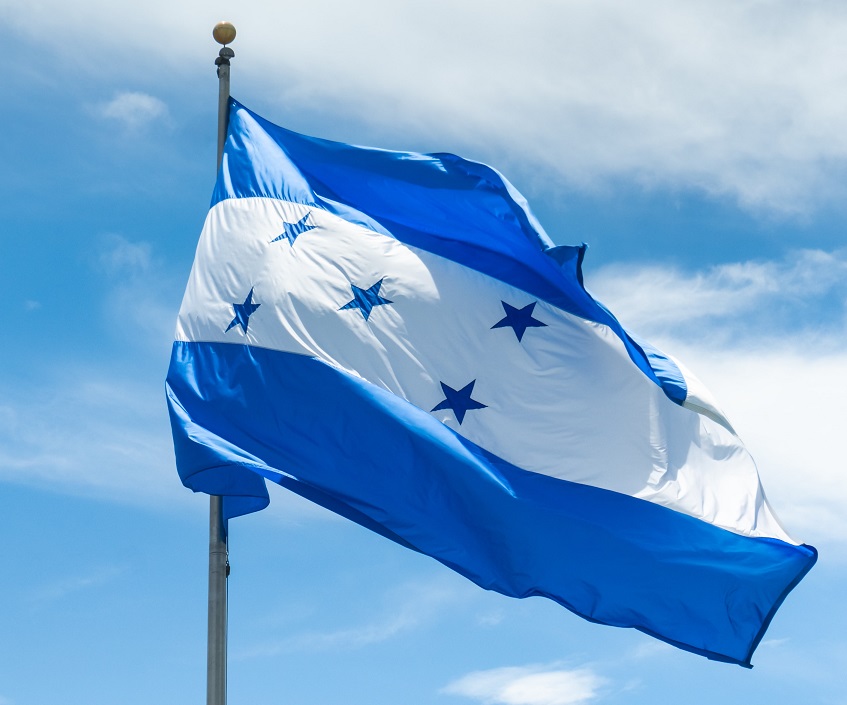 Honduras flag waving