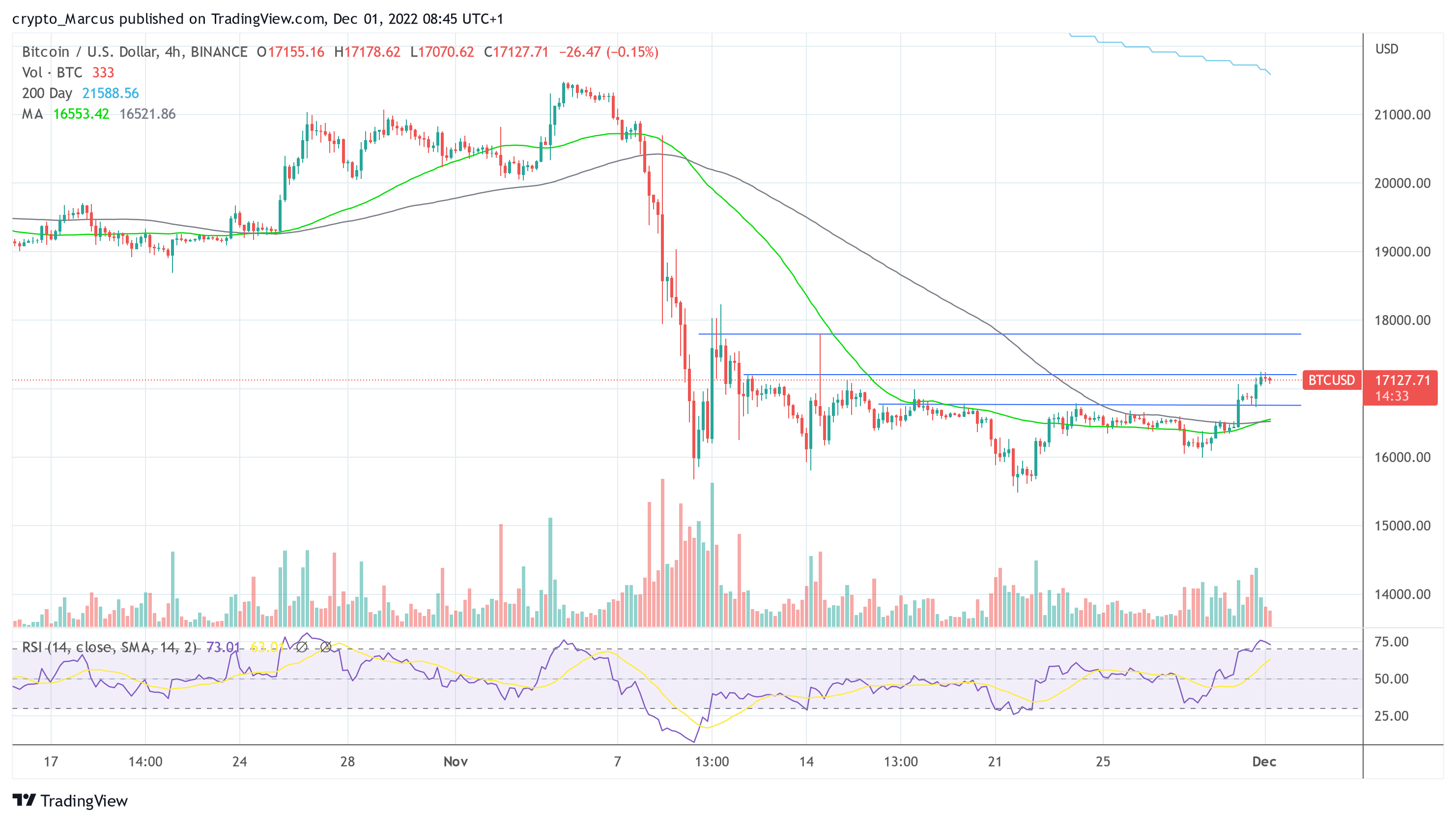 Bitcoin BTC USD 2022-12-01