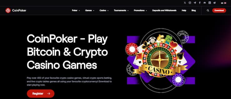 CoinPoker is great pick for high RTP casino games.