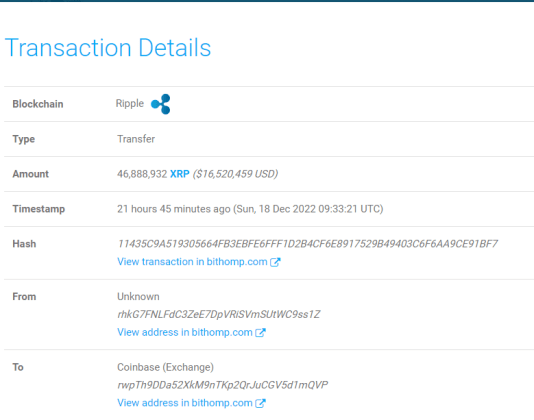 XRP Coinbase inflow