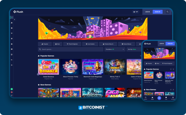 Flush Casino BTC Bonus