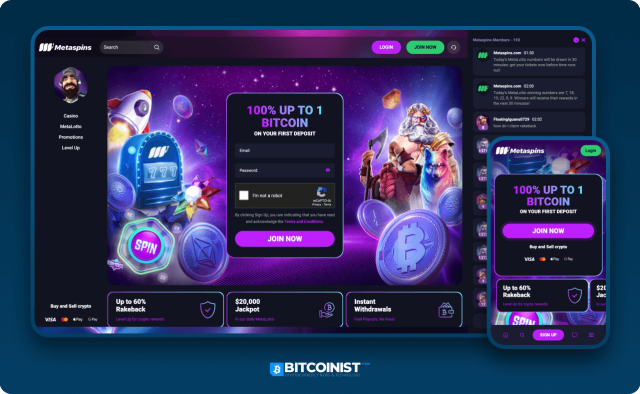 Metaspins Bitcoin Slots Casino