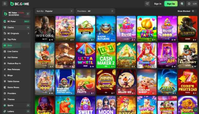 BC.Game bitcoin slots