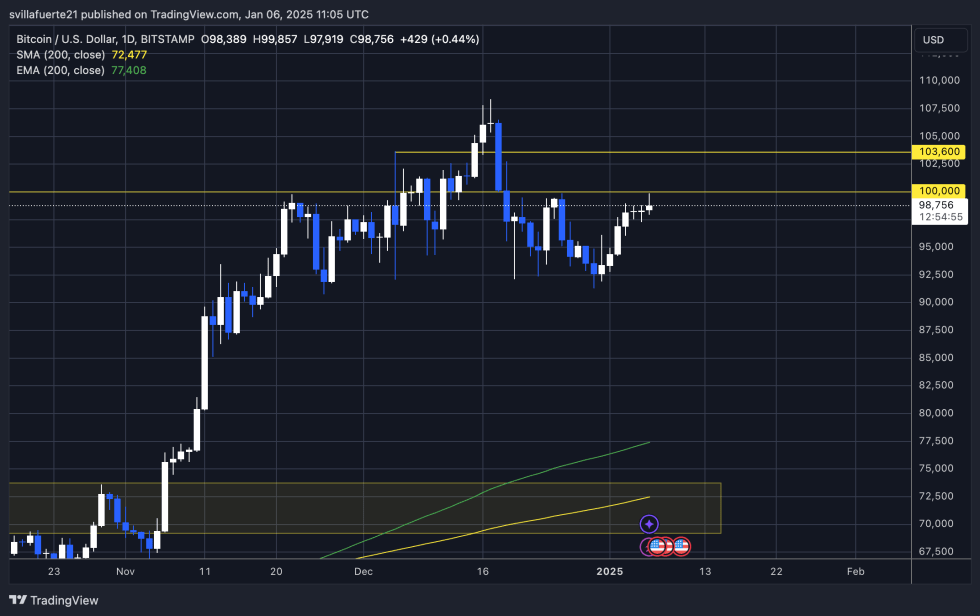 BTC tetsing the $100K mark 