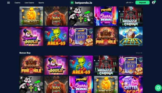 BetPanda bitcoin slots casino