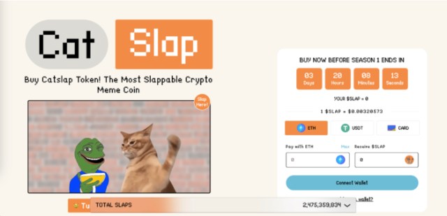 Catslap crypto meme coin website