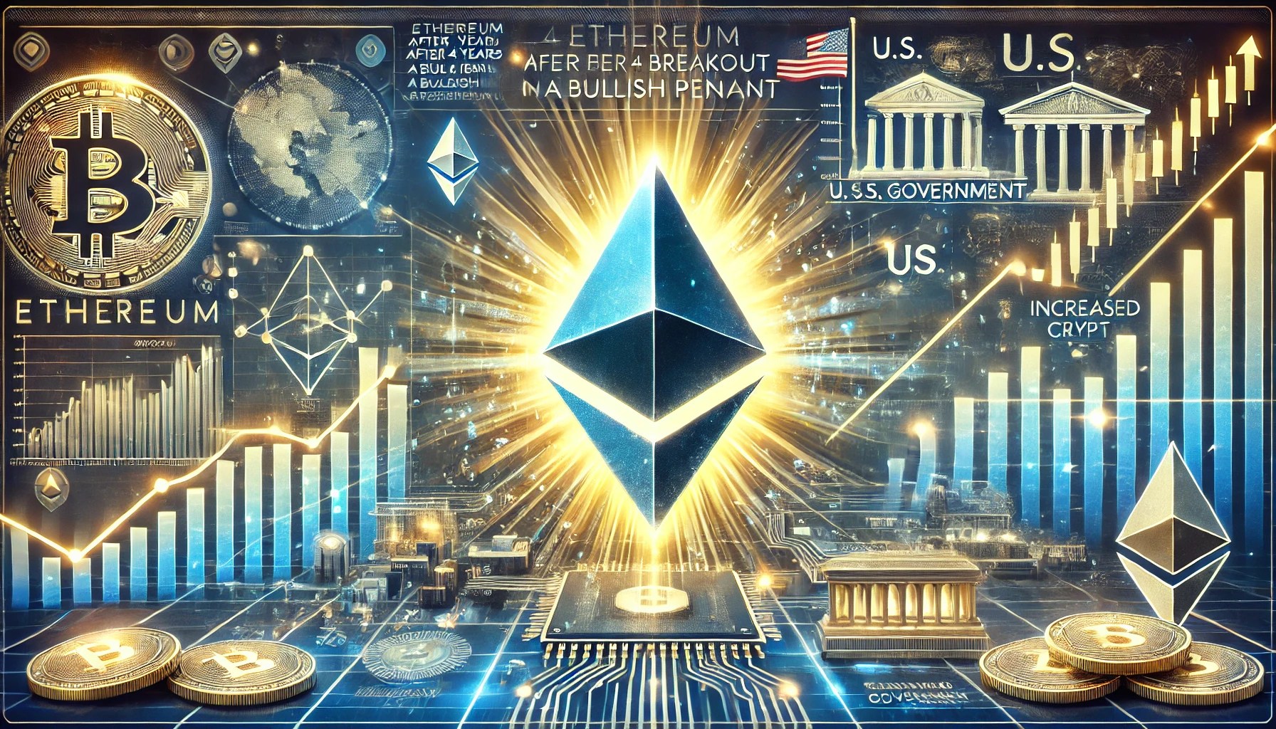 Ethereum Prepares For A Breakout After 4 Years in Bullish Pennant – U.S. Gov Ramps Up Crypto Activity