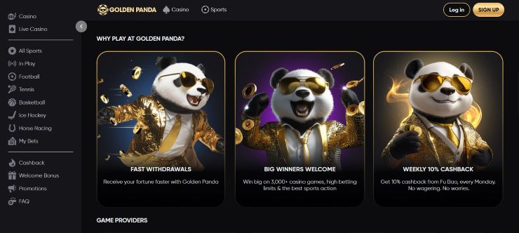 Golden Panda Bitcoin Gambling