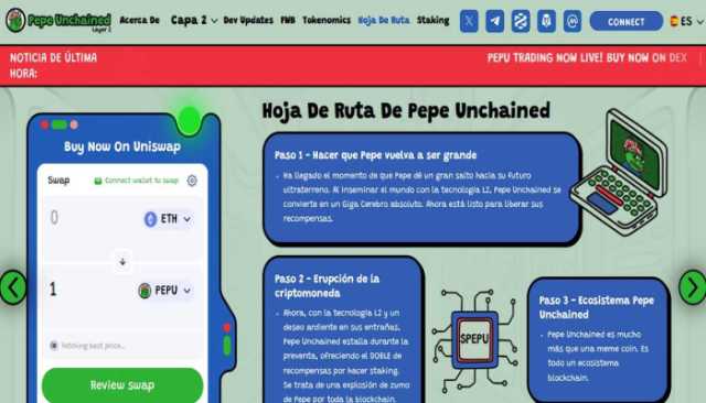 Pepe Unchained subió un 37% en 24 horas mientras crece la expectación en torno a la plataforma de lanzamiento de Meme coin