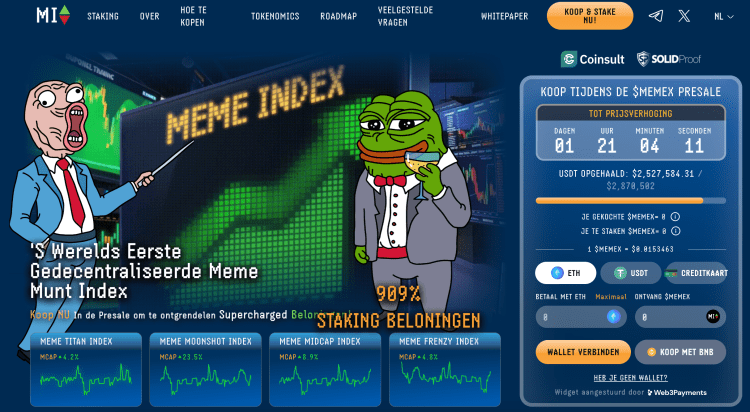 Meme index $MEMEX presale 