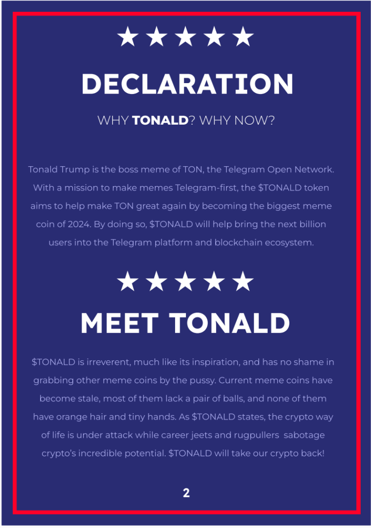 Tonald Token $TONALD whitepaper