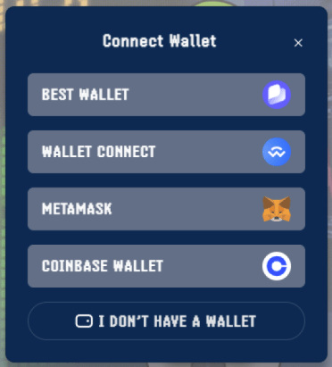 Connect Best Wallet to the Meme Index presale website