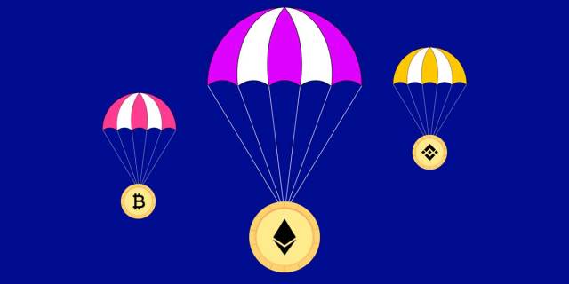 Participa en airdrops de criptomonedas gratis