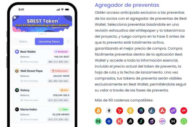 Best Wallet permite el acceso anticipado exclusivo a preventas.