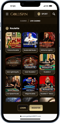 goldspin live roulette