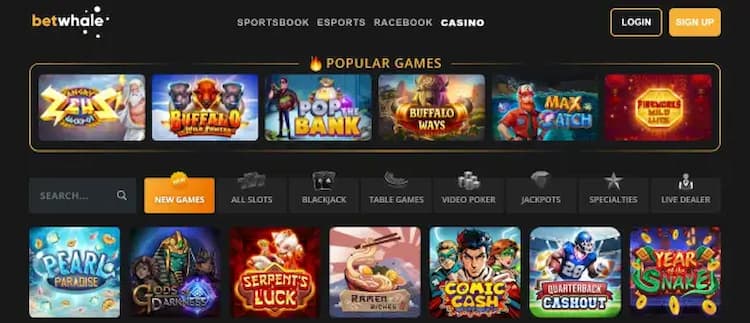 offshore casinos BetWhale Top Games