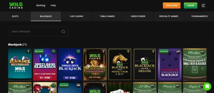 Start playing at Wild Casino