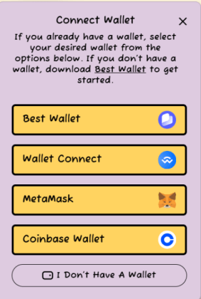 Connect your Best wallet