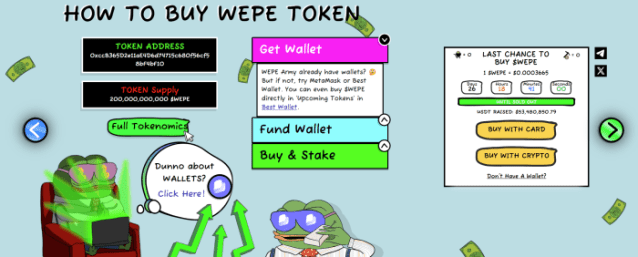 WEPE presale website