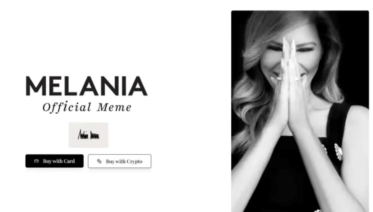 Melania Trump lanzó su propia memecoin