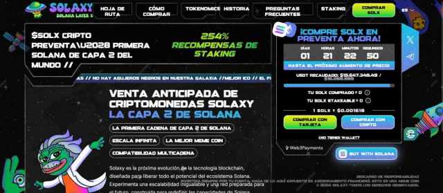 Solaxy superó los 15.6 millones de dólares recaudados.