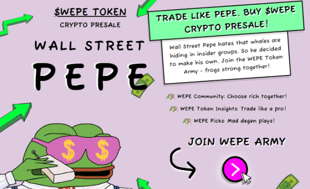 Wall Street Pepe offers exclusive crypto trading insights 