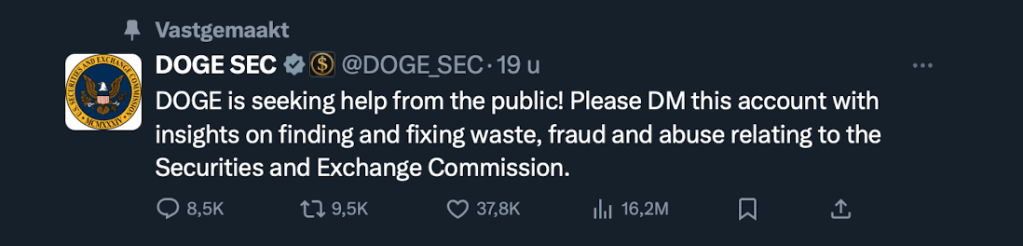 Twitteraccount DOGE_SEC