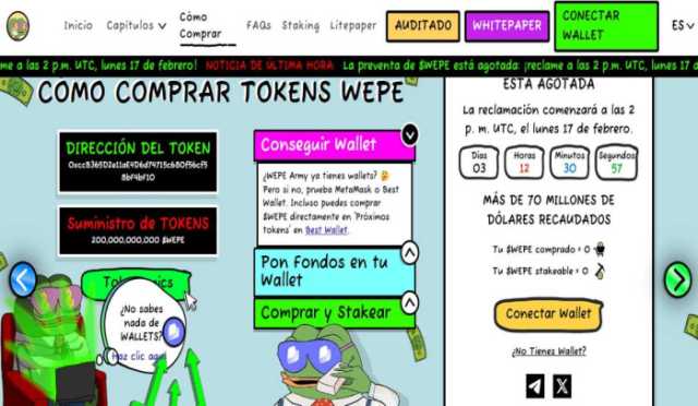 Predicción de precio de Wall Street Pepe: reclamo de tokens y cotización en Uniswap el próximo lunes