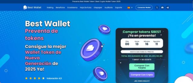 Best Wallet superó los 9.2 millones de dólares en su preventa.