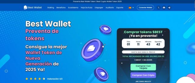 La preventa de Best Wallet superó los 9.5 millones de dólares recaudados.