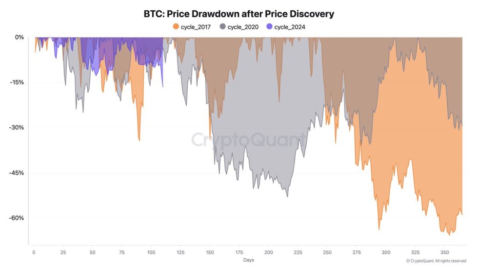 Bitcoin Price Drawdown after Price Discovery | Source: Ki Young Ju on X