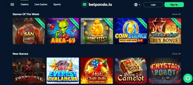 Solana casinos BetPanda trending games