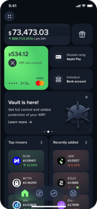 Uphold Vault crypto wallet