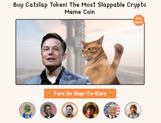 Catslap Slap-to-Earn mechanism