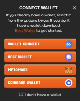 Connect your crypto wallet to the Mind of Pepe presale widget