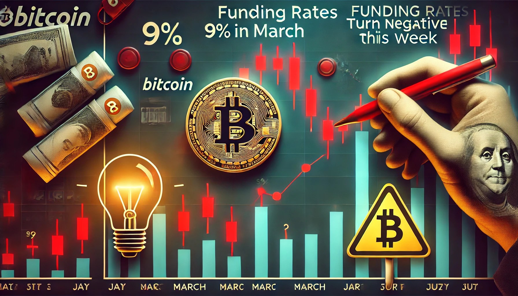 Bitcoin Funding Rates Decline 9% In March – Will It Go Negative This Week?