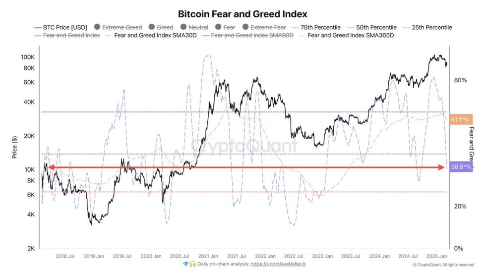 Bitcoin Fear and Greed Index | Source: Axel Adler on X