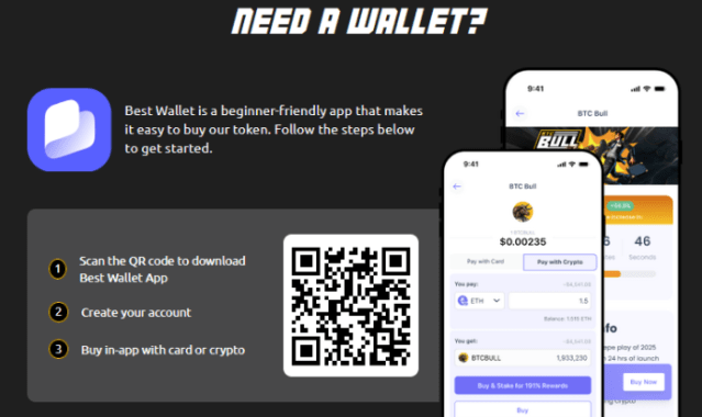 Download best wallet from BTC Bull Token website