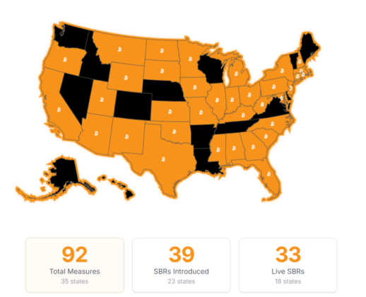 US Strategic Bitcoin Reserves across states